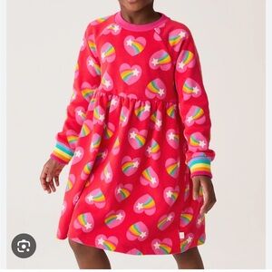 Little Birds Fleece Rainbow Heart Dress